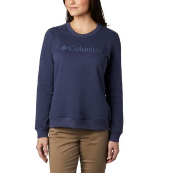 Columbia Sweater Dames, Logo Crew Top Donkerblauw, 05CEVUQWB